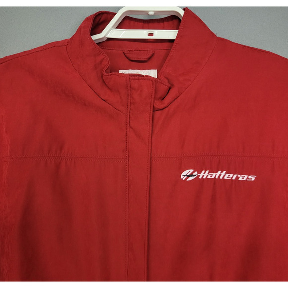 Antigua Boat Jacket Hatteras Island Yachts Gear Womens XL Red Mock Neck Zip - Picture 4 of 15